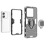 Θήκη Xiaomi Poco M7 Pro 5G Mad Mask Πλάτη Thin Armor με Μαγνητικό δαχτυλίδι και Βάση στήριξης TPU μαύρο - Image 3