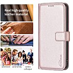 Θήκη Xiaomi Redmi A5 4G (171.7 x 77.8 x 8.3 mm) / Poco C71 BINFEN COLOR Leather Wallet series 12 με βάση στήριξης, υποδοχές καρτών και μαγνητικό κούμπωμα ροζ χρυσό - Image 5