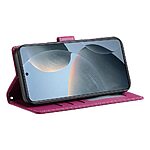 Θήκη Xiaomi Redmi A5 4G (171.7 x 77.8 x 8.3 mm) / Poco C71 Mad Mask Leather Wallet Case Protector με βάση στήριξης, υποδοχές καρτών και μαγνητικό κούμπωμα Flip Wallet από συνθετικό δέρμα φούξια - Image 4