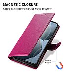 Θήκη Xiaomi Redmi A5 4G (171.7 x 77.8 x 8.3 mm) / Poco C71 Mad Mask Leather Wallet Case Protector με βάση στήριξης, υποδοχές καρτών και μαγνητικό κούμπωμα Flip Wallet από συνθετικό δέρμα φούξια - Image 5