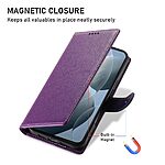 Θήκη Xiaomi Redmi A5 4G (171.7 x 77.8 x 8.3 mm) / Poco C71 Mad Mask Leather Wallet Case Protector με βάση στήριξης, υποδοχές καρτών και μαγνητικό κούμπωμα Flip Wallet από συνθετικό δέρμα μωβ - Image 5