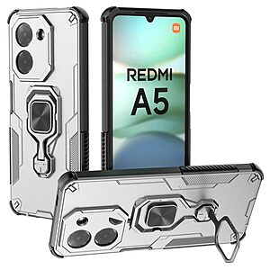 Θήκη Xiaomi Redmi A5 4G / Poco C71 Mad Mask Πλάτη Armor V14 με Μαγνητικό δαχτυλίδι και Βάση στήριξης TPU γκρι