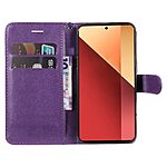 υποδοχές καρτών και μαγνητικό κούμπωμα Flip Wallet από συνθετικό δέρμα μωβ