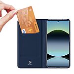 υποδοχή καρτών και μαγνητικό κούμπωμα Flip Wallet από συνθετικό δέρμα και TPU μπλε