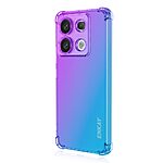 Θήκη Xiaomi Redmi Note 14S ENKAY Silicone Sockproof Anti-Slip Color Transparent Πλάτη TPU μπλε / μωβ