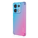 Θήκη Xiaomi Redmi Note 14S ENKAY Silicone Sockproof Anti-Slip Color Transparent Πλάτη TPU μπλε / ροζ