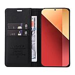 υποδοχή καρτών και μαγνητικό κούμπωμα Flip Wallet από συνθετικό δέρμα και TPU μαύρο