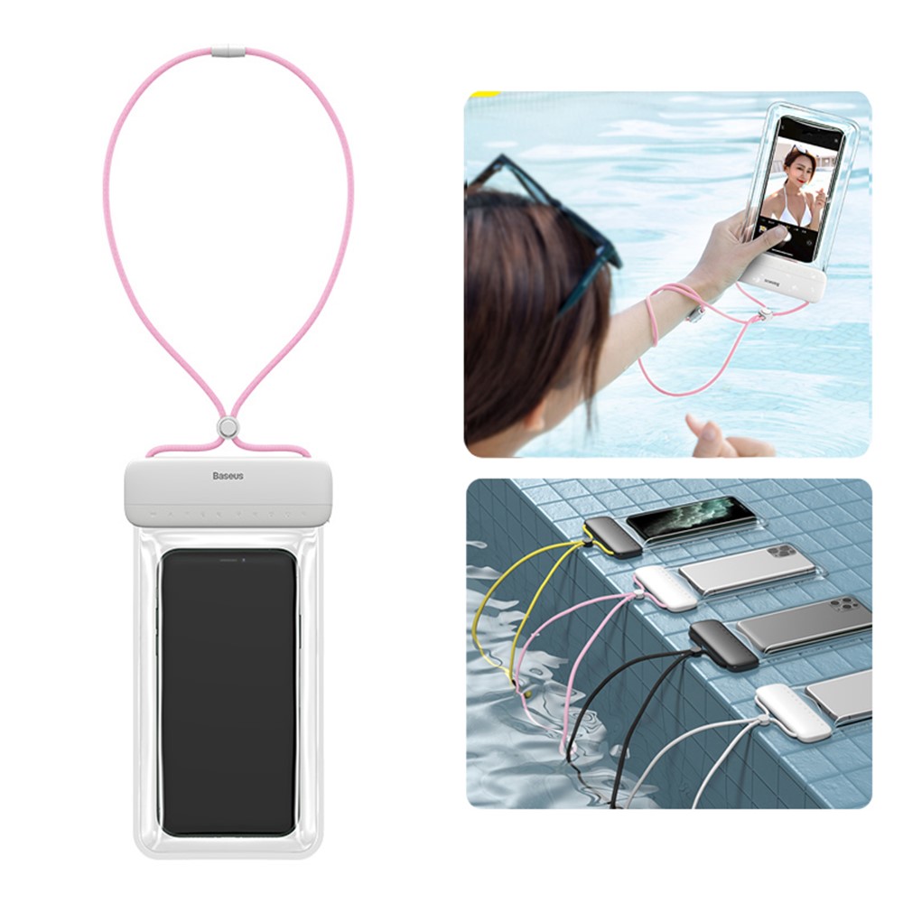 Αδιάβροχη Θήκη Baseus Let’s Go Slip Cover IPX8 (30m) με Πλήρη Λειτουργικότητα Αφής (7.2") – Λευκό / Ροζ Αδιάβροχη Θήκη Baseus Let’s Go Slip Cover IPX8 (30m) με Πλήρη Λειτουργικότητα Αφής (7.2") – Λευκό / Ροζ