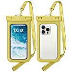 Διάφανη Αδιάβροχη Θήκη Κινητού PVC IPX8 (έως 7") - Κίτρινο