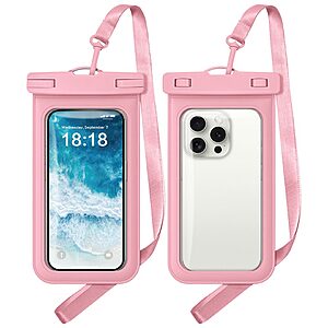 Universal Αδιάβροχη Θήκη Κινητού IPX8 (30m) για Συσκευές έως 7.0'' - Ροζ