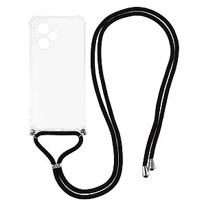 Θήκη Honor 400 5G OEM Silicone Sockproof Transparent πλάτη με κορδόνι από αντικραδασμικό TPU