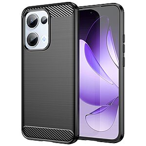Θήκη Oppo Reno13 5G Mad Mask Brushed TPU Carbon Πλάτη μαύρο