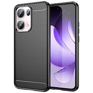 Θήκη Oppo Reno13 Pro 5G Mad Mask Brushed TPU Carbon Πλάτη μαύρο