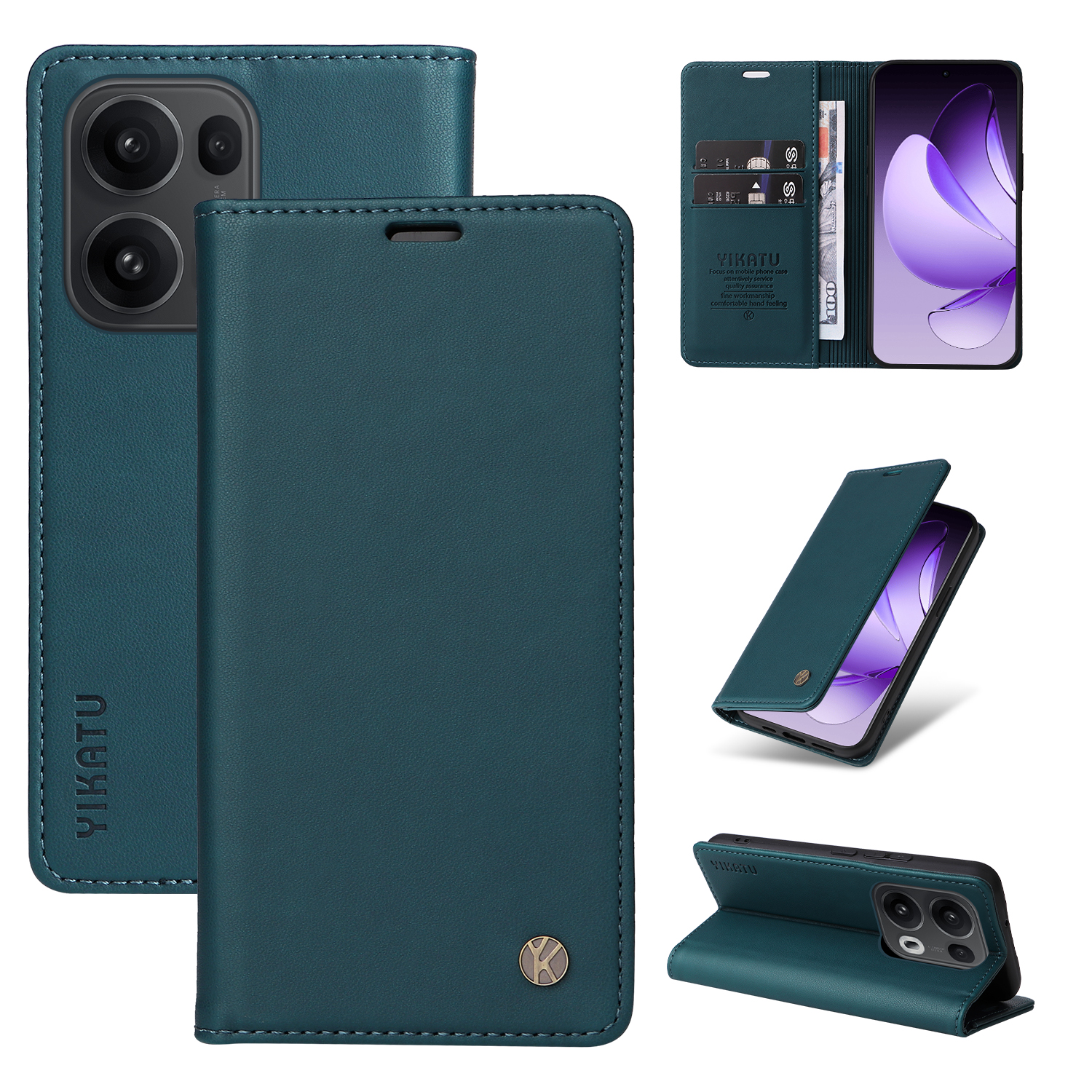 Θήκη Oppo Reno13 Pro 5G YIKATU Folio Series με βάση στήριξης Θήκη Oppo Reno13 Pro 5G YIKATU Folio Series με βάση στήριξης