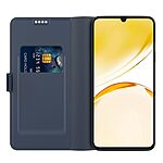 υποδοχή καρτών και μαγνητικό κούμπωμα Flip Wallet από συνθετικό δέρμα και TPU μπλε