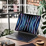 Θήκη iPad Air (2024) 13" / iPad Air (2025) 13" / iPad Pro 12.9 (2018-2022) DUX DUCIS Floating Magnetic Θήκη Πληκτρολογίου με bluetooth, Δερμάτινη, Αιωρούμενη Βάση μαύρο - Image 5