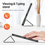 Θήκη iPad Pro (2024) 11" DUX DUCIS Domo Series Tri-Fold με ειδική θέση για πενάκι και ενισχυμένη εσωτερική πλάτη μαύρο - Image 5