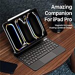 Θήκη iPad Pro (2024) 11" DUX DUCIS Floating Magnetic Θήκη Πληκτρολογίου με bluetooth, Δερμάτινη, Αιωρούμενη Βάση μαύρο - Image 5