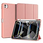 Θήκη iPad Pro (2024) 11" DUX DUCIS Domo Series Tri-Fold με ειδική θέση για πενάκι και ενισχυμένη εσωτερική πλάτη ροζ