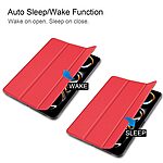 Θήκη iPad Pro (2024) 11" Mad Mask Tri-Fold, Συνθετικό Δέρμα, Shock Resistant, Smart Cover κόκκινο - Image 5