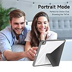 Θήκη iPad Pro (2024) 13" DUX DUCIS Magi Series Tri-Fold με πολλαπλές θέσεις στήριξης, ειδική θέση για πενάκι και διάφανη ενισχυμένη πλάτη γκρι - Image 4