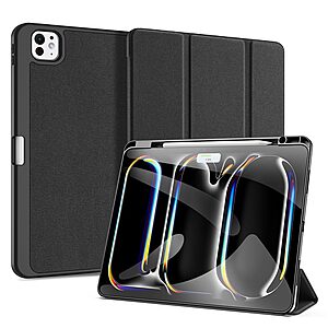 Θήκη iPad Pro (2024) 13" DUX DUCIS Domo Series Tri-Fold με ειδική θέση για πενάκι και ενισχυμένη εσωτερική πλάτη μαύρο