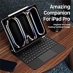 Θήκη iPad Pro (2024) 13" DUX DUCIS Floating Magnetic Θήκη Πληκτρολογίου με bluetooth, Δερμάτινη, Αιωρούμενη Βάση μαύρο - Image 4