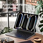 Θήκη iPad Pro (2024) 13" DUX DUCIS Floating Magnetic Θήκη Πληκτρολογίου με bluetooth, Δερμάτινη, Αιωρούμενη Βάση μαύρο - Image 5