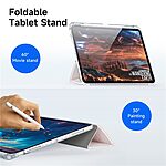 Θήκη iPad Pro (2024) 13" DUX DUCIS Unid Series Tri-Fold με πολλαπλές θέσεις στήριξης, ειδική θέση για πενάκι και διάφανη ενισχυμένη πλάτη ροζ ανοιχτό - Image 3