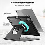 Θήκη iPad Pro (2024) 13" Mad Mask Rotary Stand Series v2, με 2 θέσεις στήριξης, Ανθεκτική σε πτώσεις, TPU και ενισχυμένη πλάτη μαύρο - Image 5