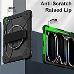 Θήκη iPad Pro (2024) 13" Mad Mask Θήκη Premium με βάση στήριξης, ενισχυμένες γωνίες και ειδικό λουράκι μεταφοράς, διπλή προστασία Πλάτη μαύρο - Image 4