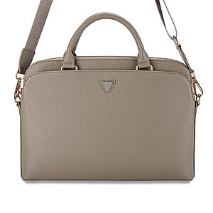 Guess Grained Triangle Logo Computer Bag 15"-16" (Brown - GUCB15PGTSPSW)