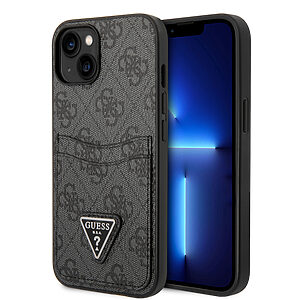 Guess “Triangle Logo Collection” Θήκη προστασίας με υποδοχή για πιστωτικές κάρτες – iPhone 14 Plus (Μαύρο)