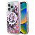 Guess Magsafe “Liquid Glitter Flower" Hard Case Θήκη προστασίας από σκληρό πλαστικό – iPhone 16 Pro (Ροζ – GUHMP16LLFMWTP)