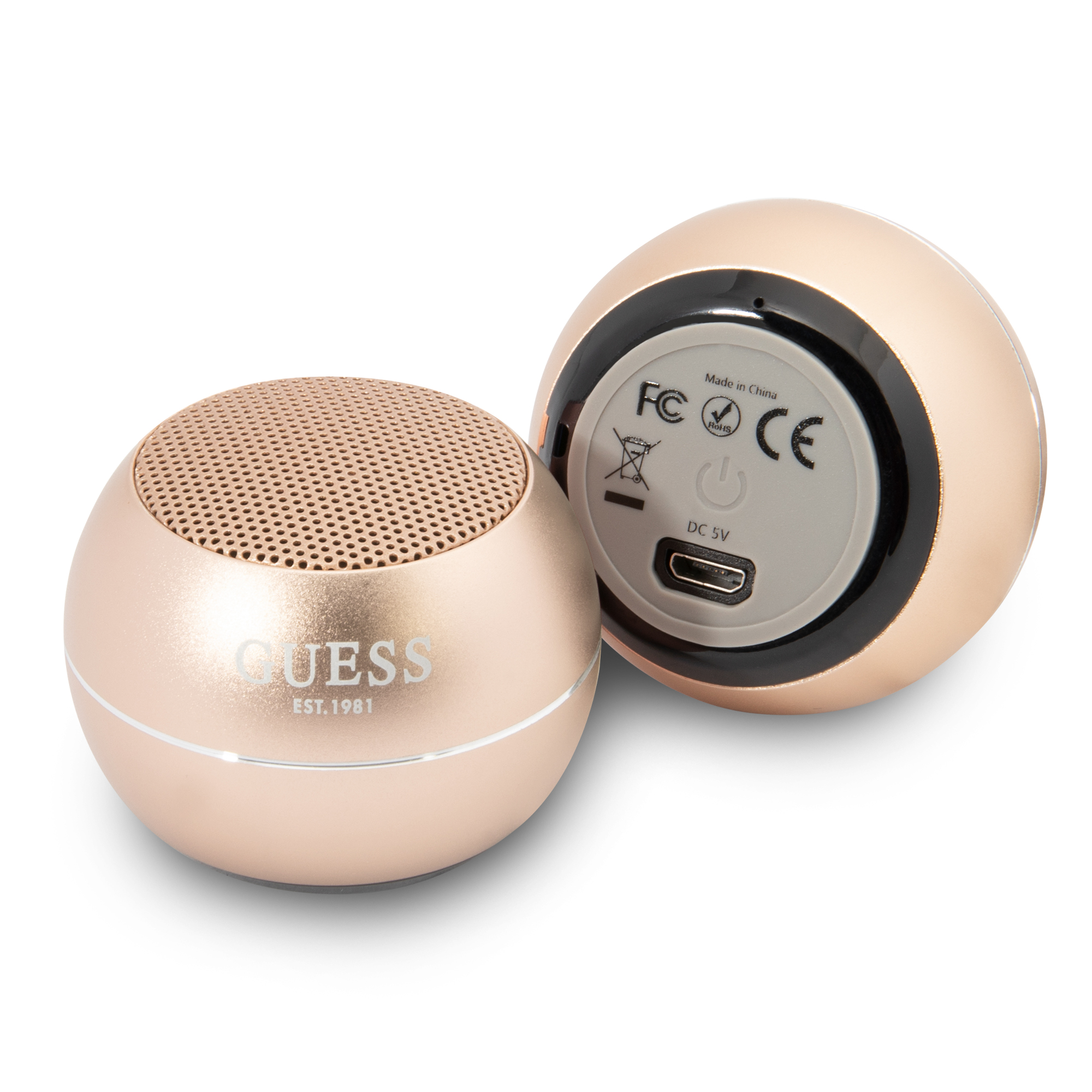 GUWSALGED_1 Guess Mini Φορητό Αλουμινένιο Ηχείο Bluetooth 3W με 4 ώρες αυτονομία (χρυσό) - Image 1
