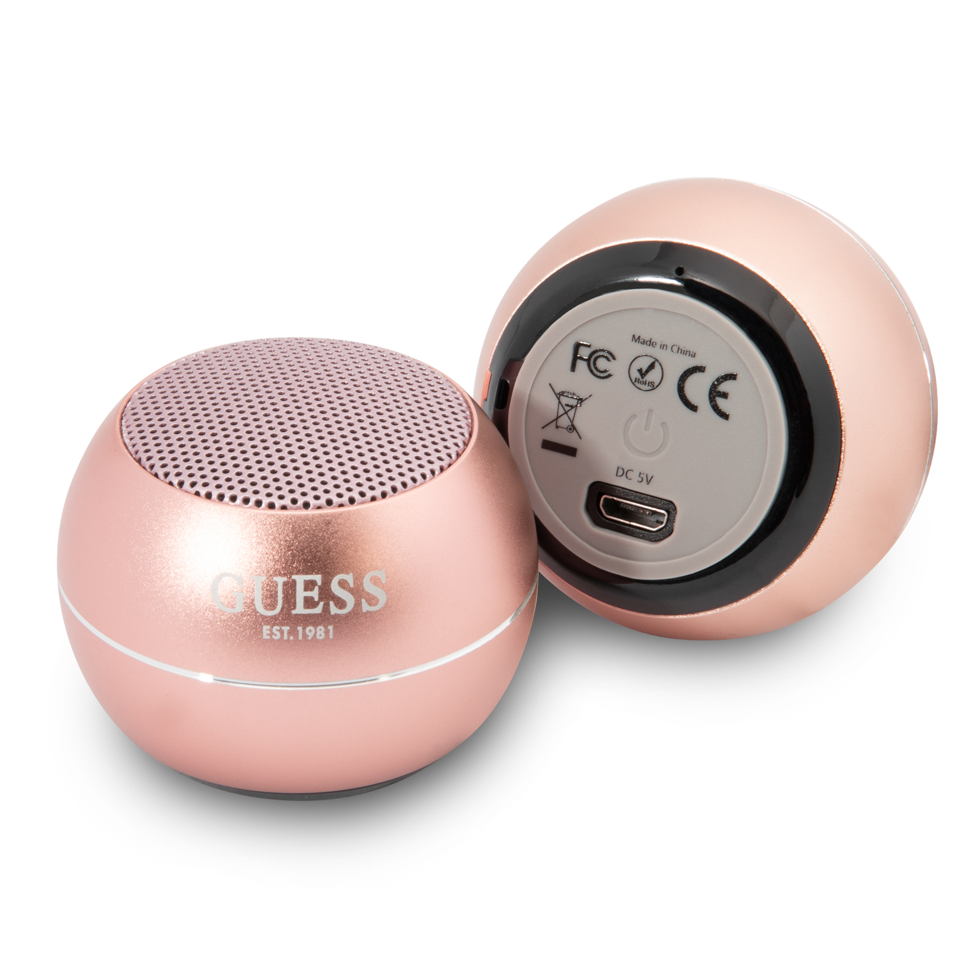 GUWSALGEP_1 Guess Mini Φορητό Αλουμινένιο Ηχείο Bluetooth 3W με 4 ώρες αυτονομία (ροζ) - Image 1