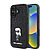 Karl Lagerfeld Ikonik Fixed Glitter Hard Case with Ikonik Metal Logo Θήκη προστασίας από σιλικόνη – iPhone 16 (Glitter Black – KLHCP16SGKNPSK)