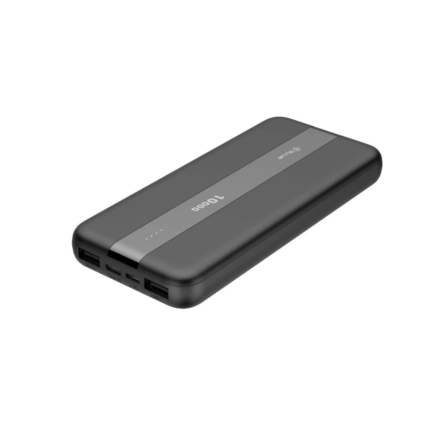 TLL158301-1 Tellur Powerbank PBC103 10.000mAh σε μαύρο χρώμα με 1x USB-C & 2x USB-A (TLL158301) - Image 1