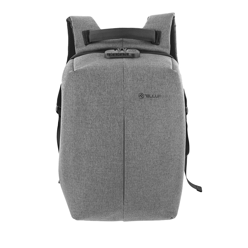 TLL611232_2 Tellur Anti-Theft V2 Αδιάβροχο Backpack με θήκη για laptop έως 15,6" – Grey (TLL611232) - Image 1