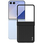 Θήκη Samsung Galaxy Z Flip7 5G IMAK Ruiyi Series με υφή Carbon Fiber από συνθετικό δέρμα και σκληρό πλαστικό μαύρο - Image 3