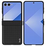Θήκη Samsung Galaxy Z Flip7 5G IMAK Ruiyi Series με υφή Carbon Fiber από συνθετικό δέρμα και σκληρό πλαστικό μαύρο - Image 4