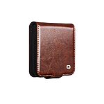 Θήκη Samsung Galaxy Z Flip7 5G QIALINO book v3 με μαγνητικό κούμπωμα από Premium αυθεντικό δέρμα Genuine Cowhide καφέ - Image 2