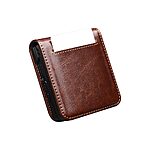 Θήκη Samsung Galaxy Z Flip7 5G QIALINO book v3 με μαγνητικό κούμπωμα από Premium αυθεντικό δέρμα Genuine Cowhide καφέ - Image 5