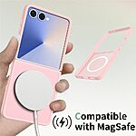 Θήκη Samsung Galaxy Z Flip7 5G OEM Shockproof συμβατό με MagSafe φορτιστή Πλάτη TPU ροζ - Image 4