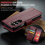 Θήκη Samsung Galaxy Z Fold7 5G CASEME 023 Series Πορτοφόλι με βάση στήριξης, υποδοχές καρτών και μαγνητικό κούμπωμα από συνθετικό δέρμα και TPU κόκκινο - Image 4