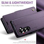 Θήκη Samsung Galaxy Z Fold7 5G CASEME 023 Series Πορτοφόλι με βάση στήριξης, υποδοχές καρτών και μαγνητικό κούμπωμα από συνθετικό δέρμα και TPU μωβ - Image 5