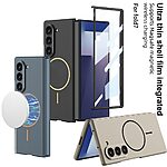 Θήκη Samsung Galaxy Z Fold7 5G GKK Premium κατασκευή συμβατή με ασύρματη φόρτιση MagSafe και ανθεκτικό PC υλικό, με λεπτή σχεδίαση και προστασία οθόνης από γυαλί μαύρο - Image 4