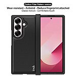 Θήκη Samsung Galaxy Z Fold7 5G IMAK Ruiyi Series με υφή Carbon Fiber από συνθετικό δέρμα και σκληρό πλαστικό μαύρο - Image 4