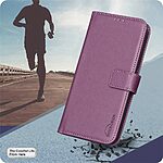 Θήκη Xiaomi Poco F7 5G BINFEN COLOR Leather Wallet series 12 με βάση στήριξης, υποδοχές καρτών και μαγνητικό κούμπωμα μωβ σκούρο - Image 5