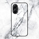 Θήκη Xiaomi Poco F7 5G OEM σχέδιο Marble με Πλάτη Tempered Glass TPU λευκό - Image 2